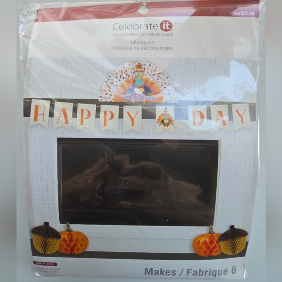 Celebrate It Festive Banner Kit - Orange and White - Picture 1 of 4